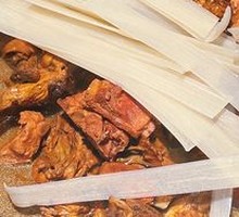 Stewed Pork Ribs and Chicken in Iron Pot