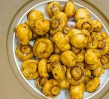 Steamed Fresh Button Mushrooms