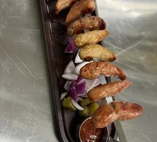 Russian-style Grilled Sausage Skewer