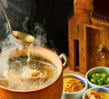 Homestyle Chicken Soup with Fried Rice