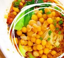 Spicy Broad Noodles with Pea Paste