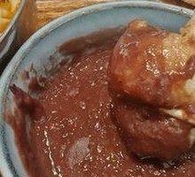 Fried Rice Cake with Red Bean Paste