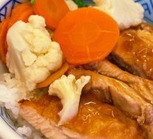 Teriyaki Chicken Rice with Mashed Potatoes