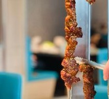 Grilled Pork with Large Skewers