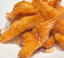 Pear-Encrusted Almond Shrimp