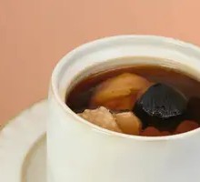 Black Garlic Chicken Stewed with Fish Maw