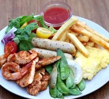 Pan-Seared Chicken with Baked Shrimp Ketogenic Meal