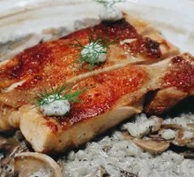 Truffle Cream Chicken Leg Risotto