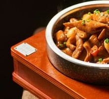 Golden Turtle Soup in Copper Pot