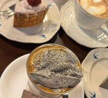 Black Sesame Tofu Custard Cake