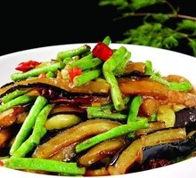 Eggplant and Green Bean Rice Bowl