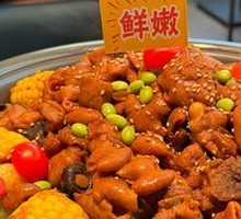 Stewed Chicken with Pig Intestines