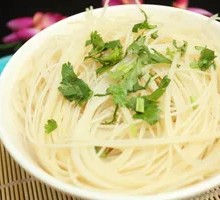 Cold Noodles with Dumplings and Pickled Vegetables