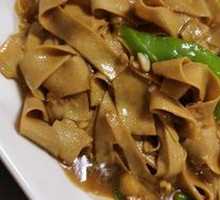 Stir-Fried Bean Sheet with Green Chili