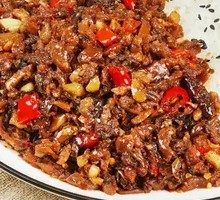 Grandmother's Vegetable Stir-Fry with Minced Pork over Rice