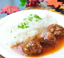 Braised Pork Meatballs Rice