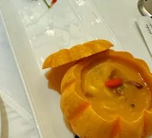 Golden Broth Stew with Fresh Mushrooms