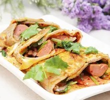 Grilled Cold Noodles with Chicken Sausage