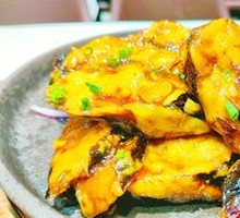 Grilled Eggplant on Iron Plate