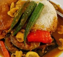 Soup Curry Chicken Leg Rice