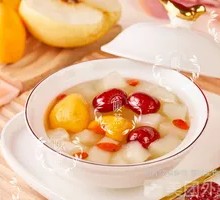 Braised Pear with Brown Sugar and Yellow Peach