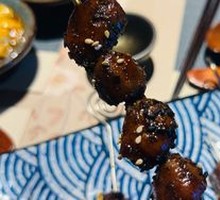 Marinated Grilled Chicken Hearts Skewers