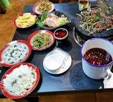 Grilled Meat on Iron Skillet