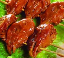 Special Roasted Chicken Head Skewers