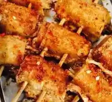 Tofu Skin Rolls with Enoki Mushrooms