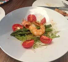 Asparagus and Fresh Shrimp Warm Salad