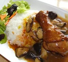 Chicken Leg Rice with Mushrooms