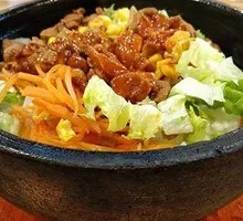 Special Chicken Steak Stone Pot Rice