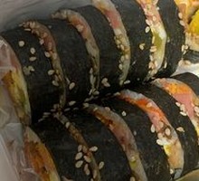 Egg Yolk Rice Roll with Seaweed