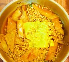 Cheese Ramen with Rice Cake