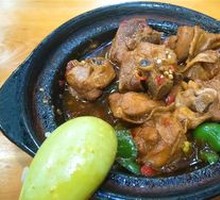 Braised Chicken Head with Rice