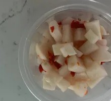 Spicy and Sour Radish Cubes