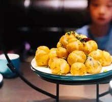 Salted Vegetable Stir-Fried Glutinous Rice Balls