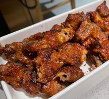 Grilled Pork with Large Skewers