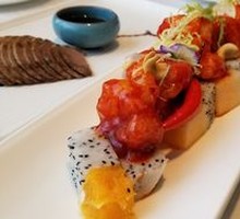 Fresh Fruit Kung Pao Black Tiger Shrimp