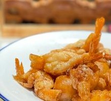 Pear-Encrusted Almond Shrimp