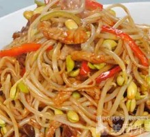 Bean Sprout and Meat Stir-Fried Pancake