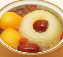 Baked Pear with Yellow Peach