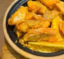 Salted Egg Yolk Baked Shrimp