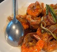 Three Green Onion Stir-Fried Shrimp