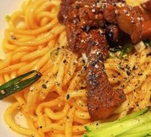 Braised Pork Noodles with Scallion Oil