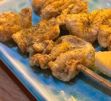 Salt-grilled Chicken Skin Skewers