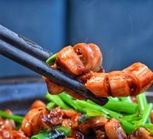 Stir-fried Blood Sausage