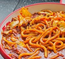 Kimchi Chicken Fried Rice Noodles