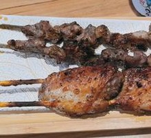 Lamb Skewers on Iron Rods