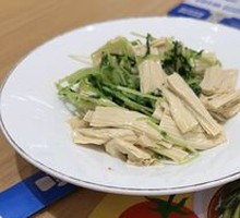 Fresh Pea Shoots with Tofu Skin